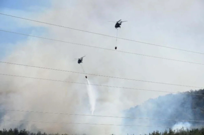 İzmir'de orman yangınına müdahale eden helikopter baraja düştü