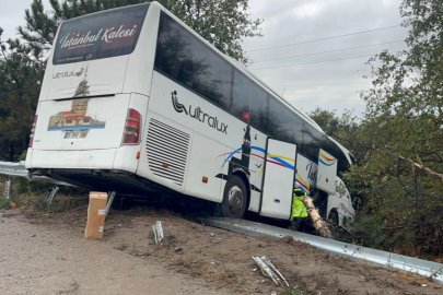 Bursa’da yolcu otobüsü şarampole uçtu: 2 yaralı