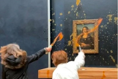 Tarımdan sanata: Mona Lisa'ya çorba fırlatan protesto!