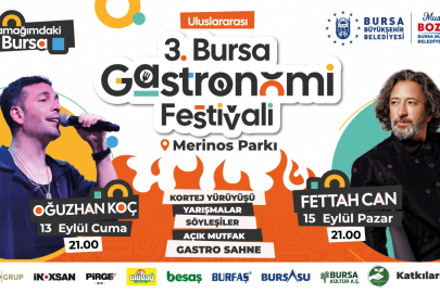 Bursa Gastronomi Festivali’nde ünlüler yağmuru